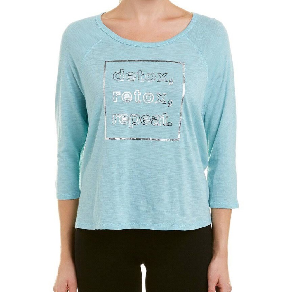 Nanette Lepore Play Knit Top Light Blue Size Small